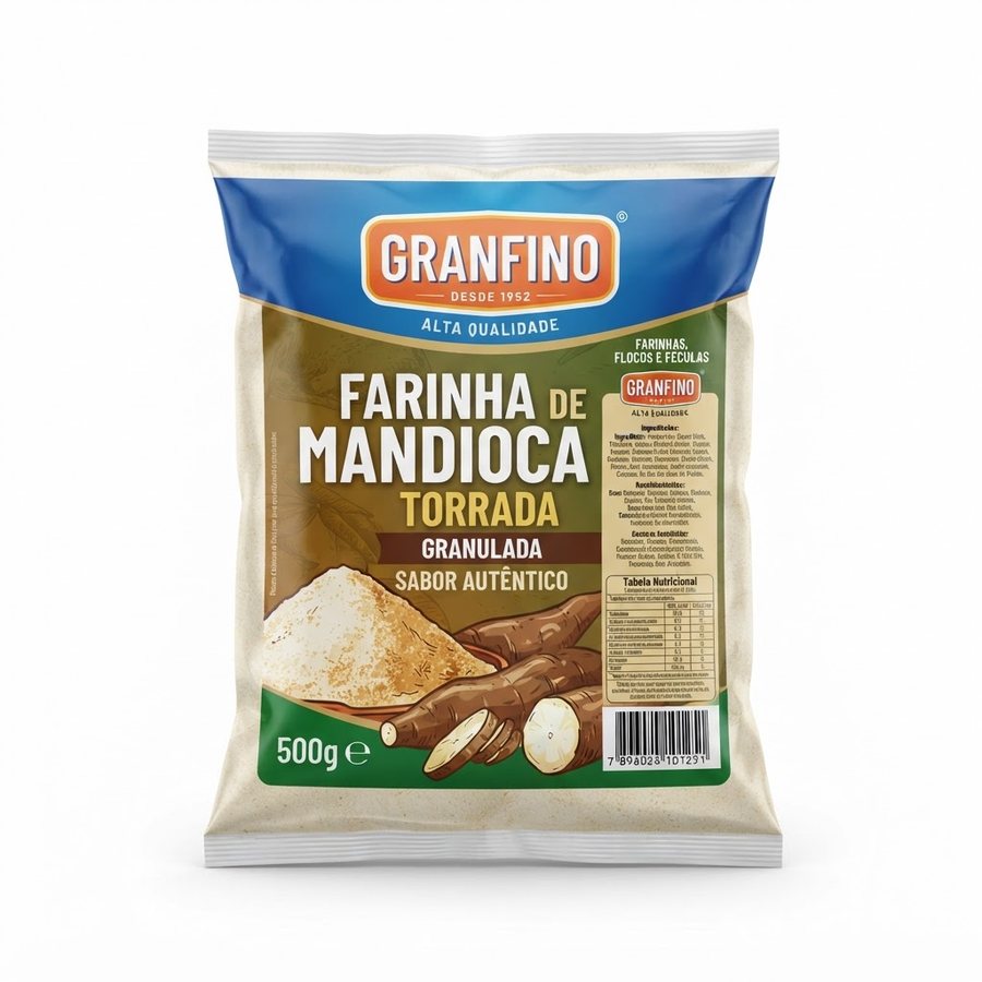Farinha de Mandioca Torrada 500 g Granfino — produto disponível na BRAVI
