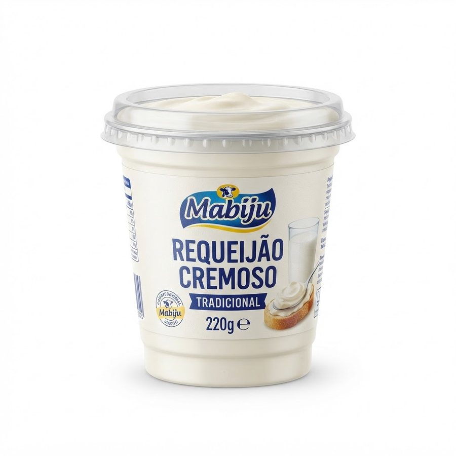 Requeijão Cremoso Mabiju — 220 g e 500 g Mabiju — produto disponível na BRAVI