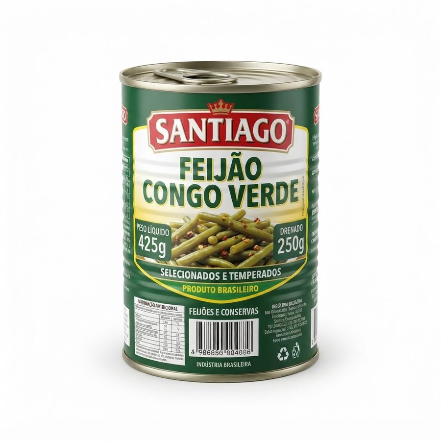 Feijão Congo Verde 425 g Santiago — produto disponível na BRAVI