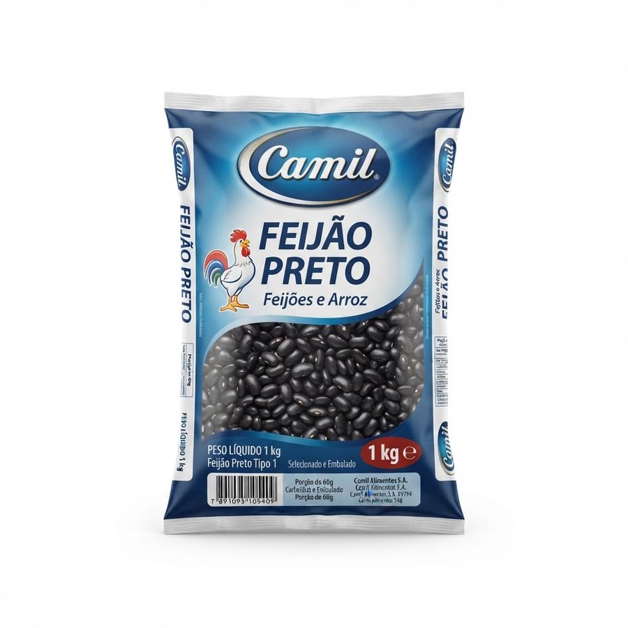 Feijão Preto Camil 1 kg Camil — produto disponível na BRAVI