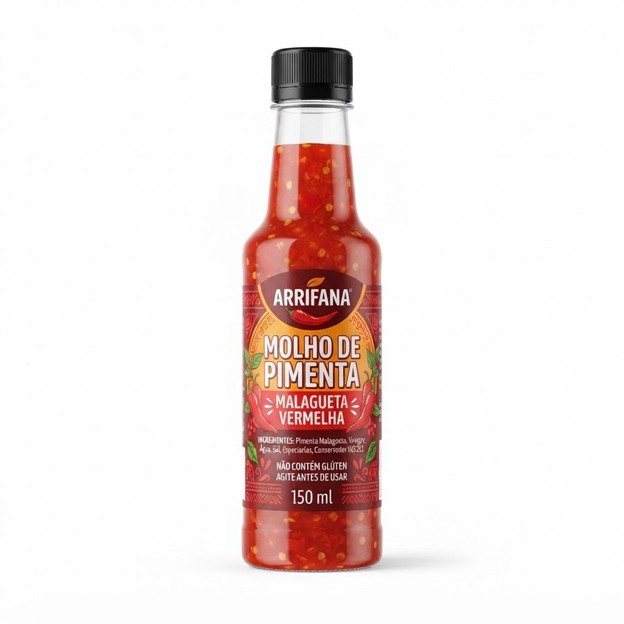 Molho de Pimenta Malagueta Vermelha 150 ml Arrifana — produto disponível na BRAVI