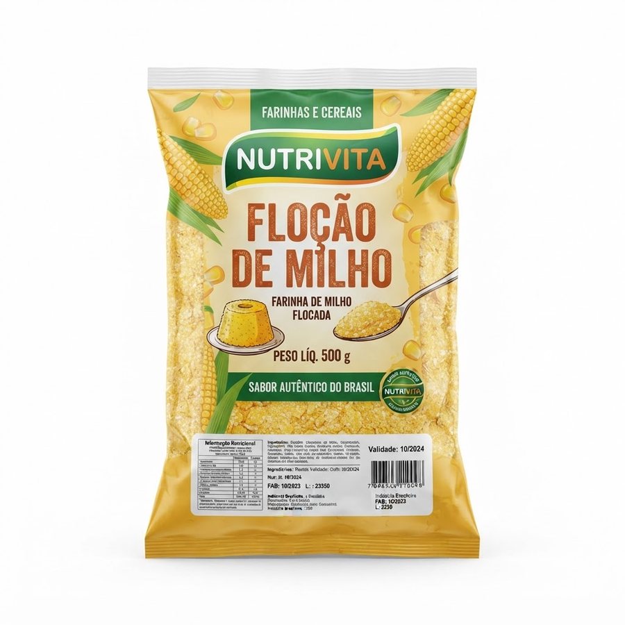 Flocão de Milho 500 g Nutrivita — produto disponível na BRAVI