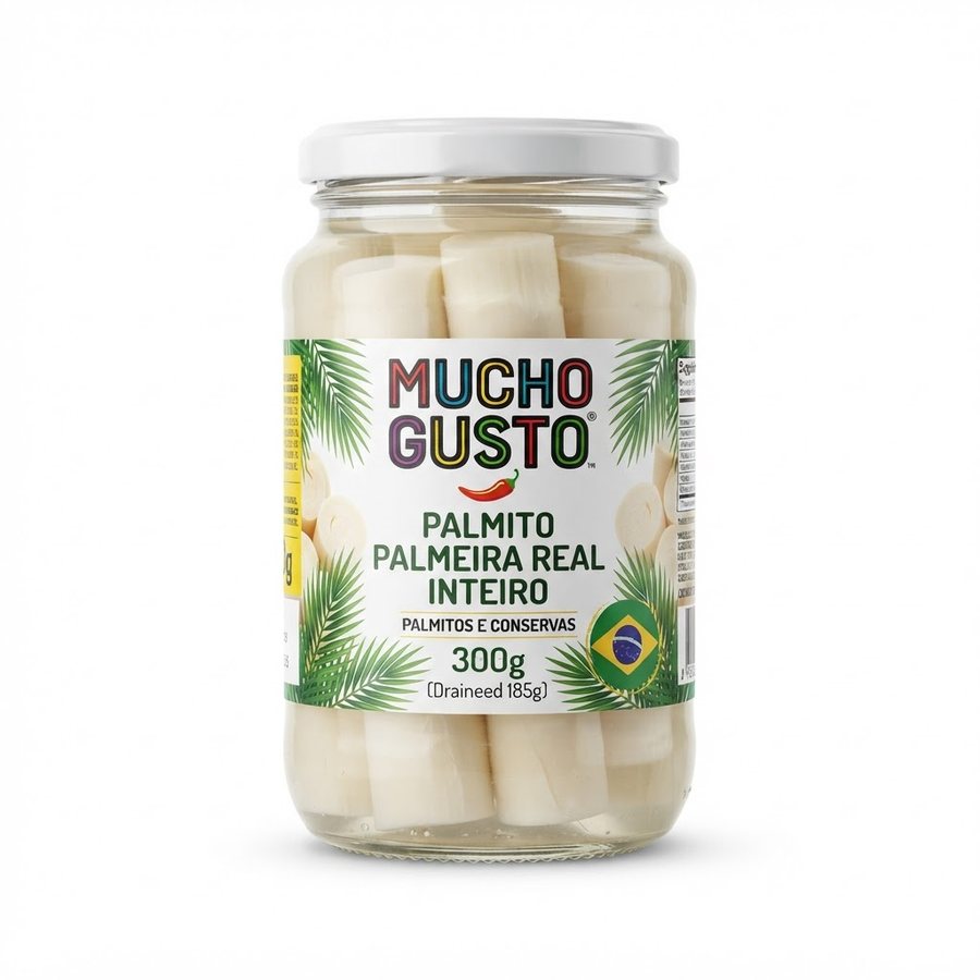 Palmito Palmeira Real Inteiro 300 g Mucho Gusto — produto disponível na BRAVI