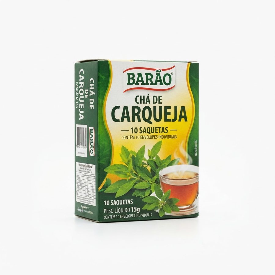 Chá de Carqueja Barão — 10 Saquetas Barão — produto disponível na BRAVI