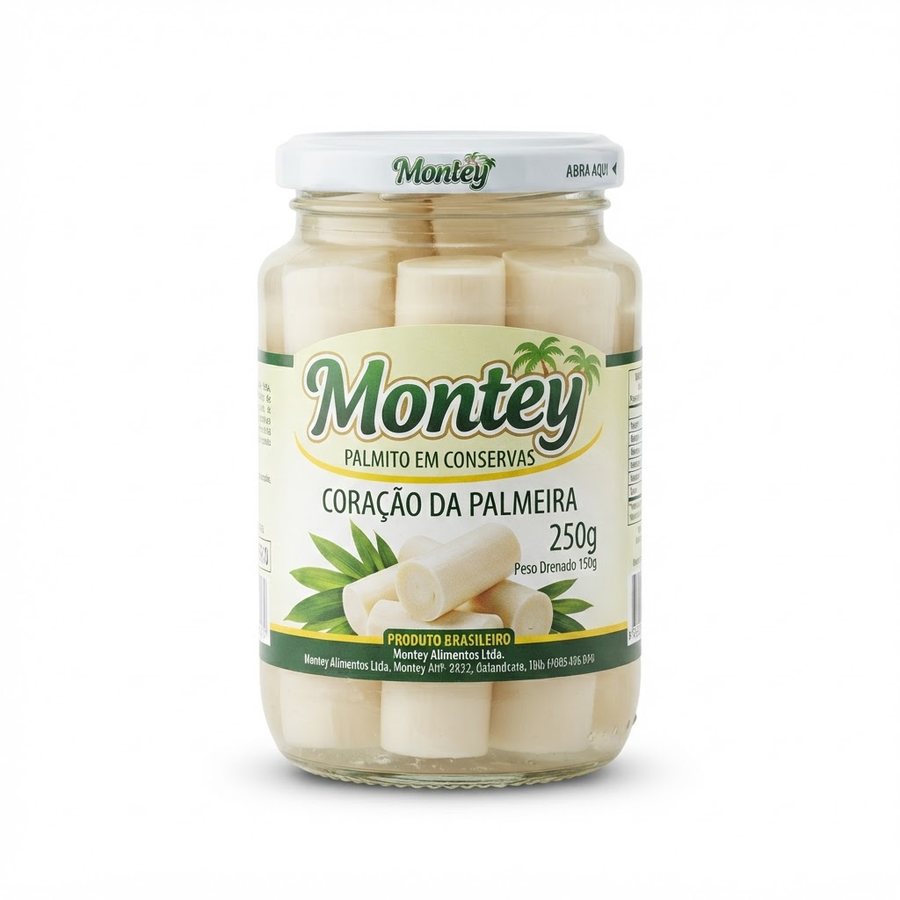 Palmito Montey 250 g Montey — produto disponível na BRAVI