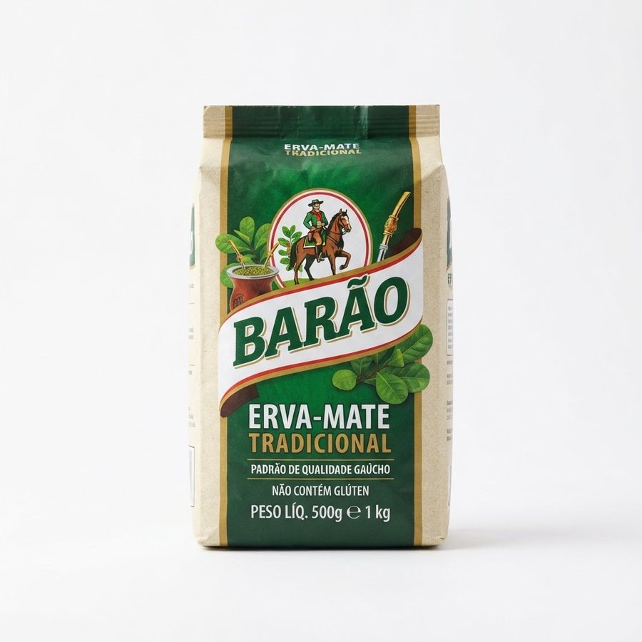 Erva-mate Barão Tradicional — 500 g e 1 kg Barão — produto disponível na BRAVI