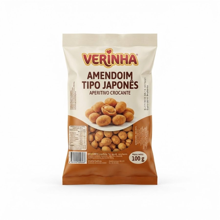 Amendoim Tipo Japonês 100 g Verinha — produto disponível na BRAVI