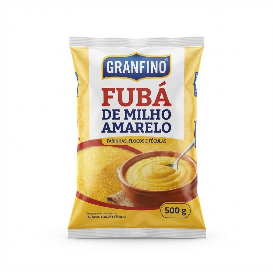 Fubá de Milho Amarelo 500 g Granfino — produto disponível na BRAVI