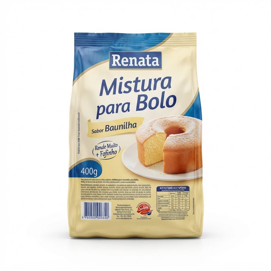 Mistura para Bolo Sabor Baunilha 400 g Renata — produto disponível na BRAVI