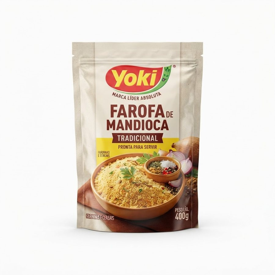Farofa de Mandioca 400 g Yoki — produto disponível na BRAVI