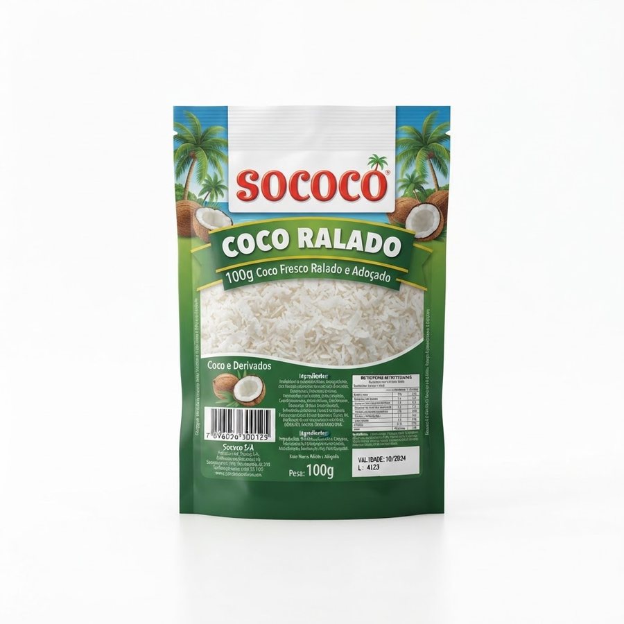 Coco Ralado 100 g Sococo — produto disponível na BRAVI